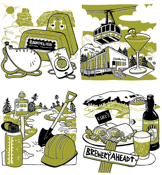 summer guide illustrations for New Mexico